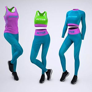 女子运动训练服装图案设计