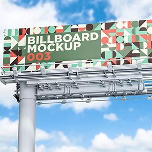 城市公路巨型广告牌设计样机