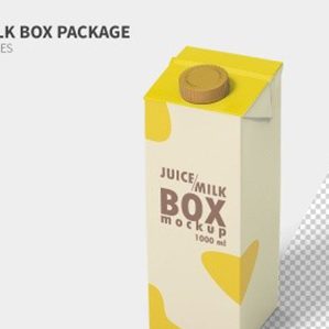果汁和牛奶包装盒样机