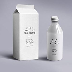 牛奶包装模型PSD贴图