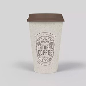 咖啡纸杯包装设计正视图