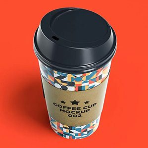 咖啡纸杯标签包装设计