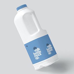 牛奶包装罐标签设计样机