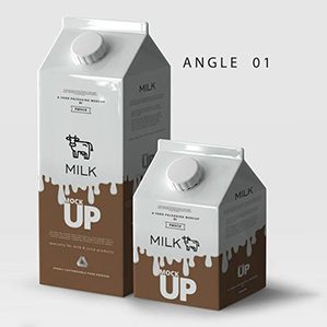牛奶&果汁纸盒包装展示