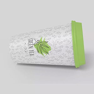 绿茶纸杯包装设计效果图