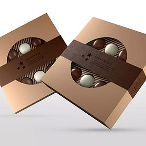 巧克力方形包装盒外观设计