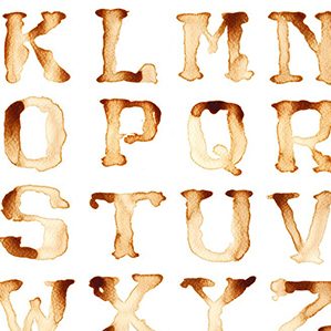 咖啡古体字字母表