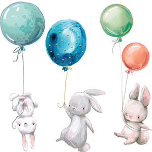 小野兔用气球飞
